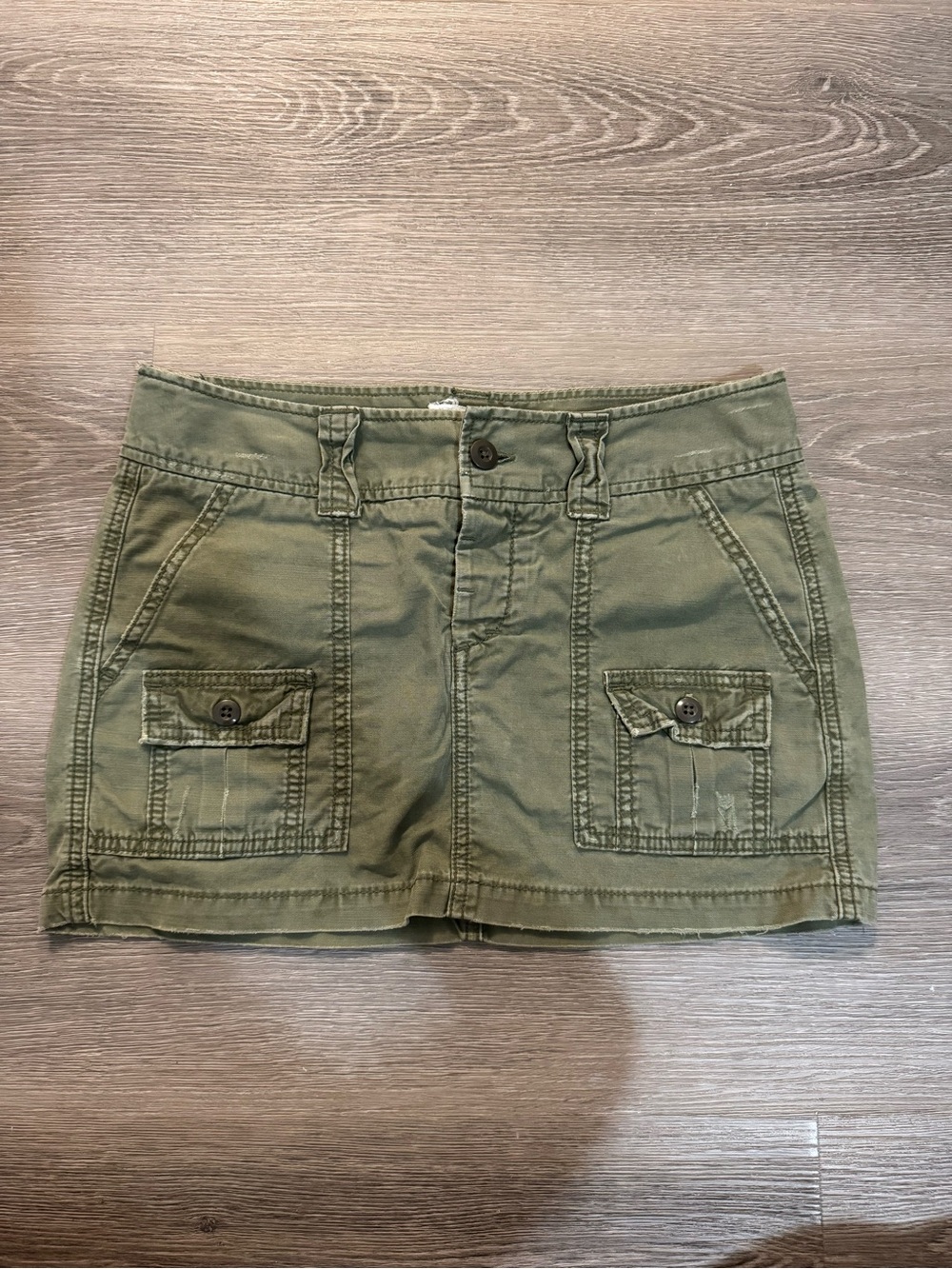 American Eagle Outfitters Olive Cargo Mini Skirt